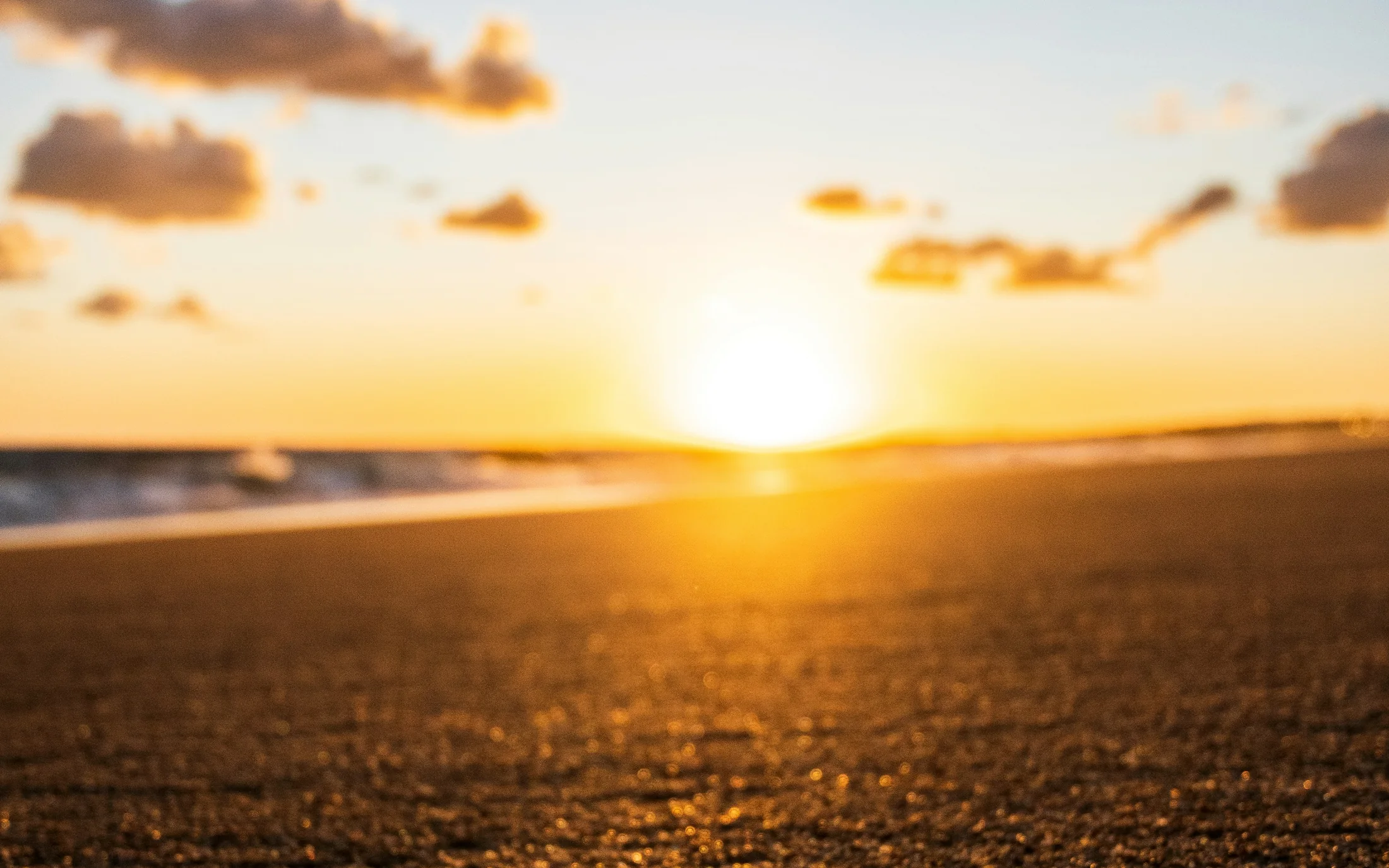 Atardecer en una playa de Punta del Este